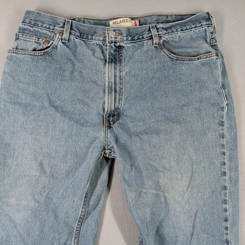 Levi's 550‎ Jeans Men's 42x29 Light Wash Denim Relaxed Fit Straight